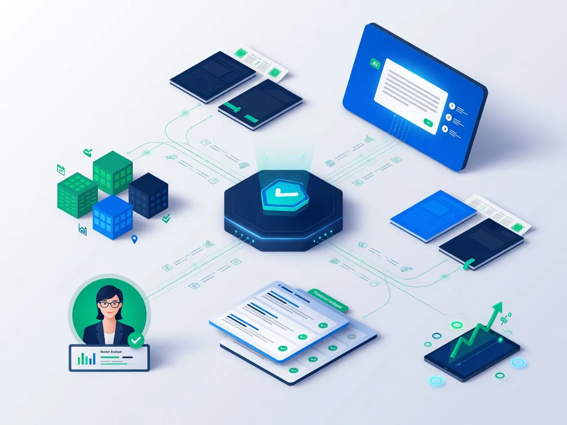 Ilustrasi ekosistem citation AI search yang menghubungkan sumber tepercaya, data terstruktur, profil expert, hasil pencarian, dan jawaban AI.